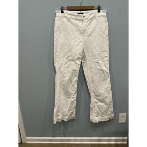 Jcrew Womens Wide Leg White Denim Jeans Size 32 Preppy Spring Summer Beach Vacay